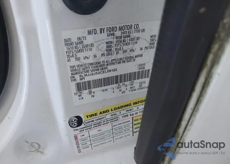 2012 Lincoln Navigator из США, поврежденный, VIN 5LMJJ2J52CEL09122